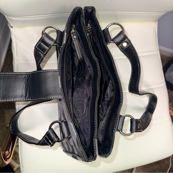 Fashion Bug Black and Gray Satchel Set - Picture 2 of 3